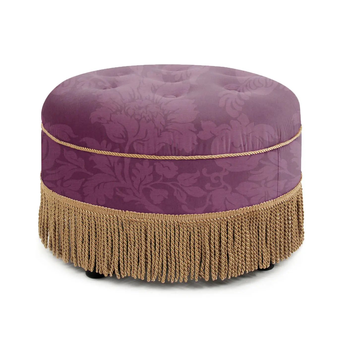 Yolanda - Luxurious Upholstery Round Upholstered Accent Ottoman by Unique Piece Furniture