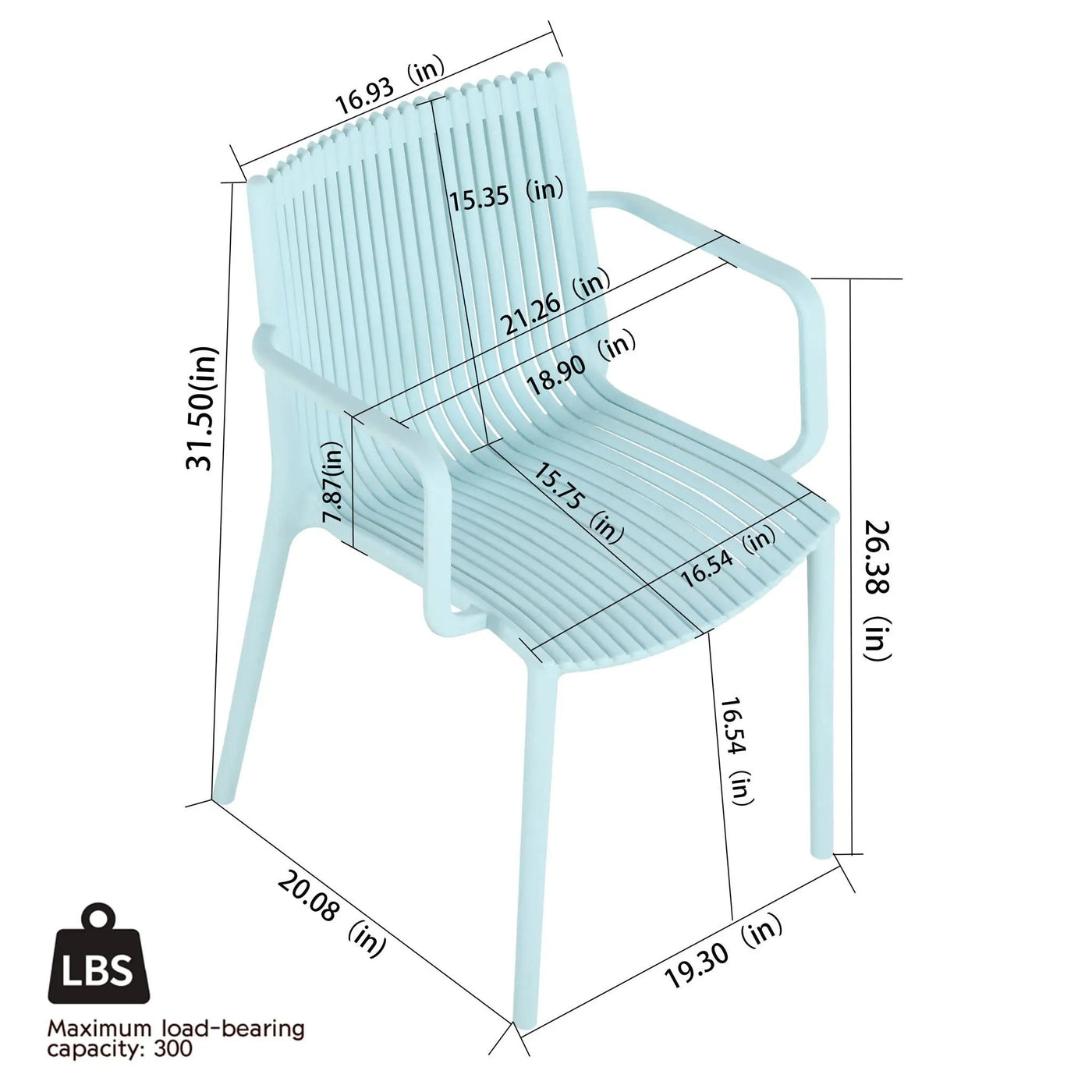 4 Modern Stackable Armchair Matched With Long Table by HouseOfZazla