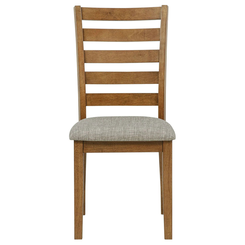 Atwood Wood Dining Side Chair Upholstered Seat Warm Brown by Unique Piece Furniture