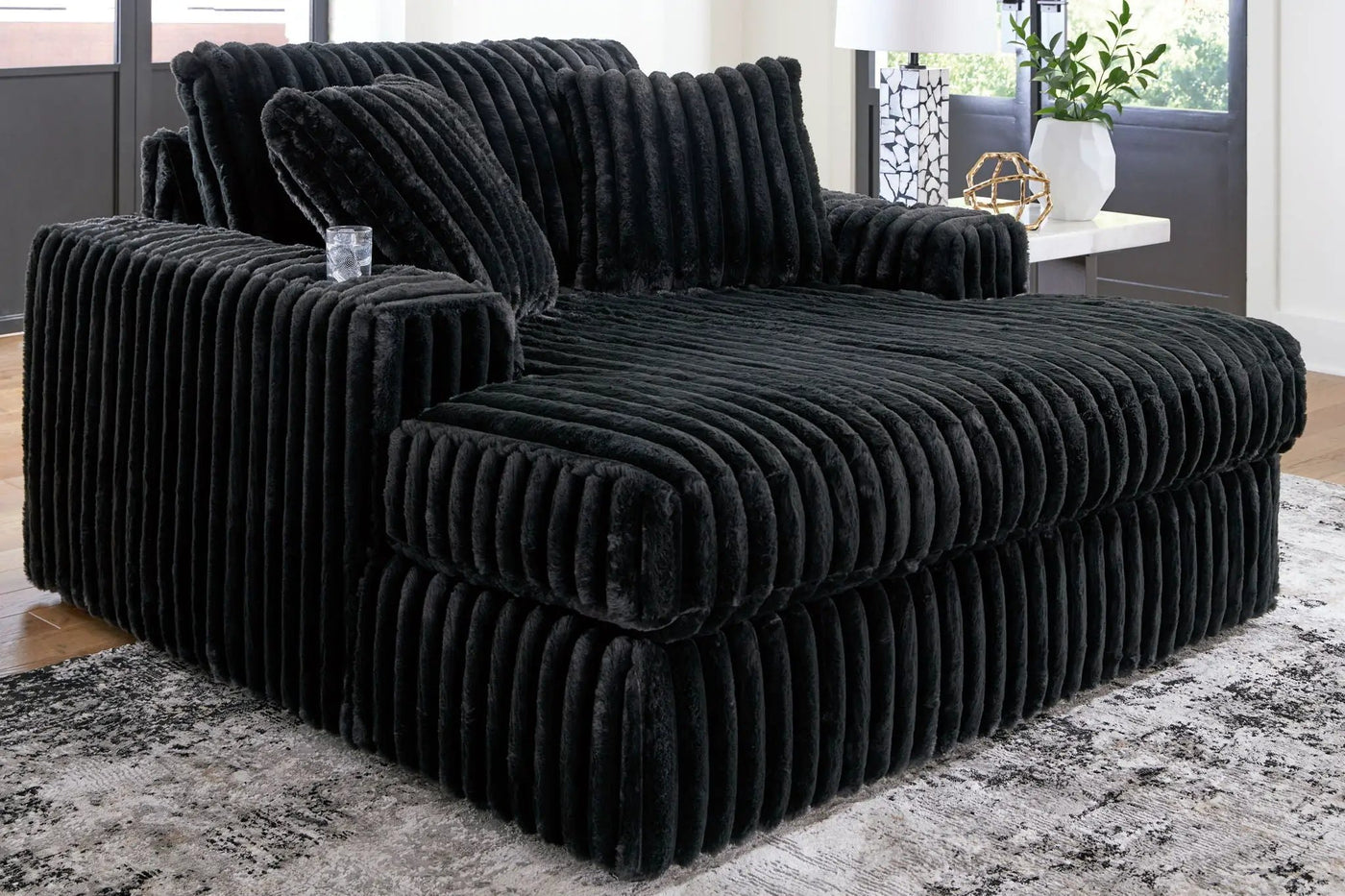 Midnight-Madness - Oversized Chaise by Unique Piece Furniture