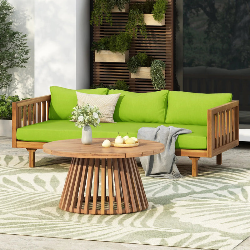 Claremont 3 Seater Daybed + Acacia Wood Table by HouseOfZazla