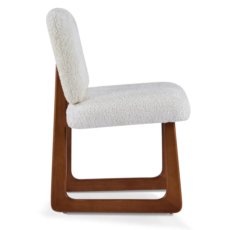 Dining Chair With Curved Legs (Set of 2) - Beige / Brown by HouseOfZazla