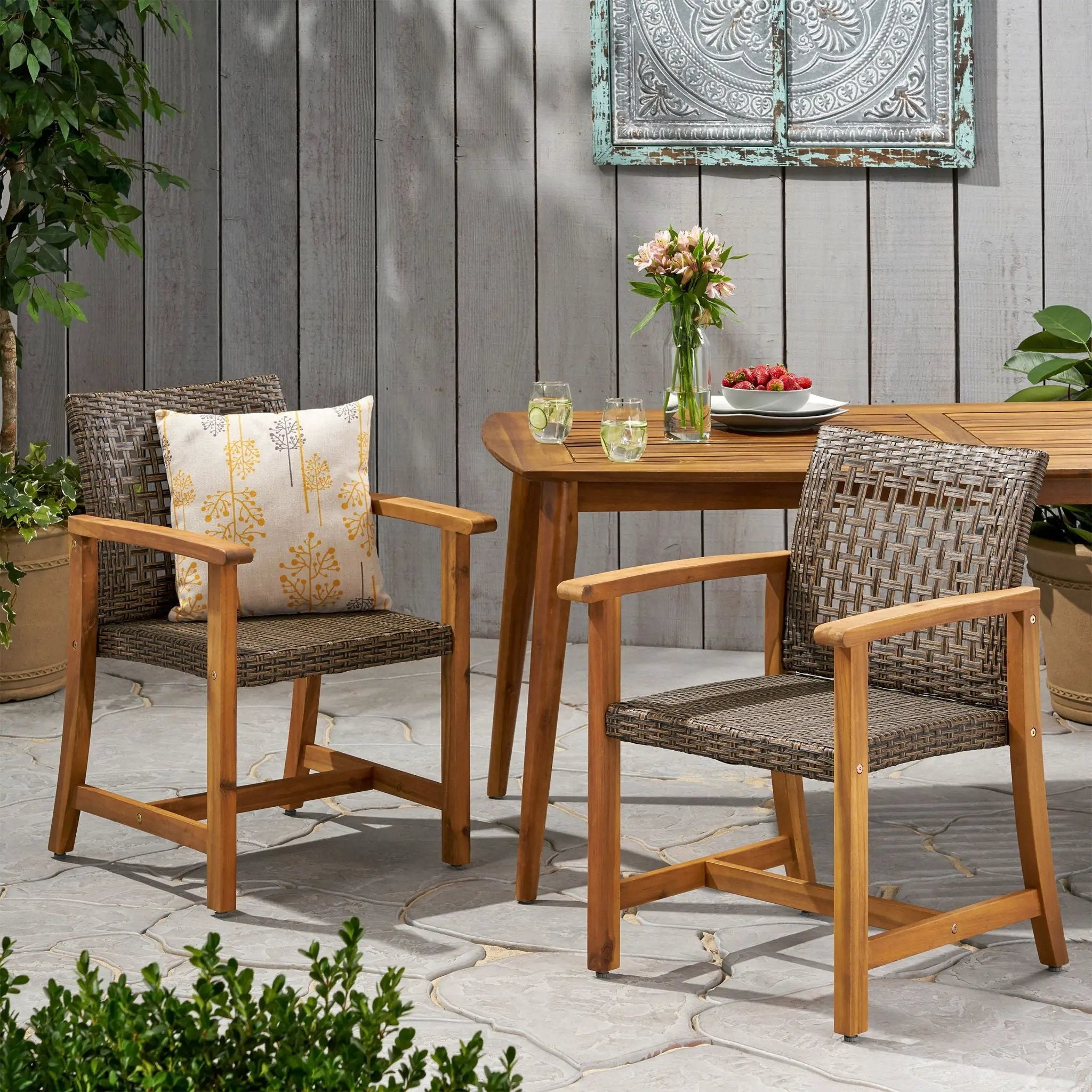 Hampton Dining Chair Set of 2 - Brown by HouseOfZazla