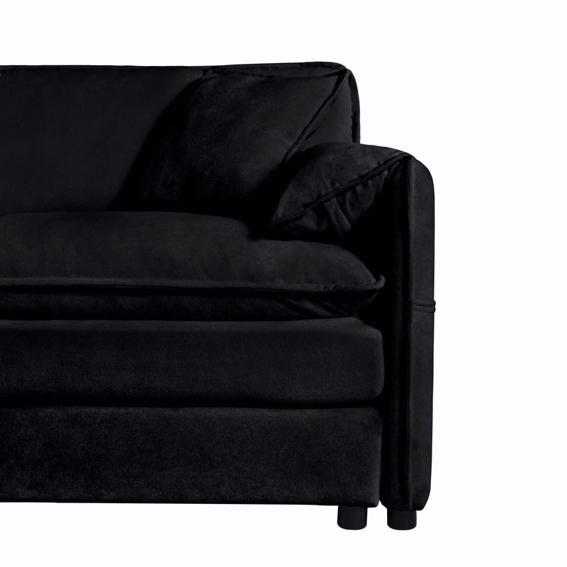 Oversized Chair With Movable Ottoman, Soft Upholstered Lounge Chair by HouseOfZazla