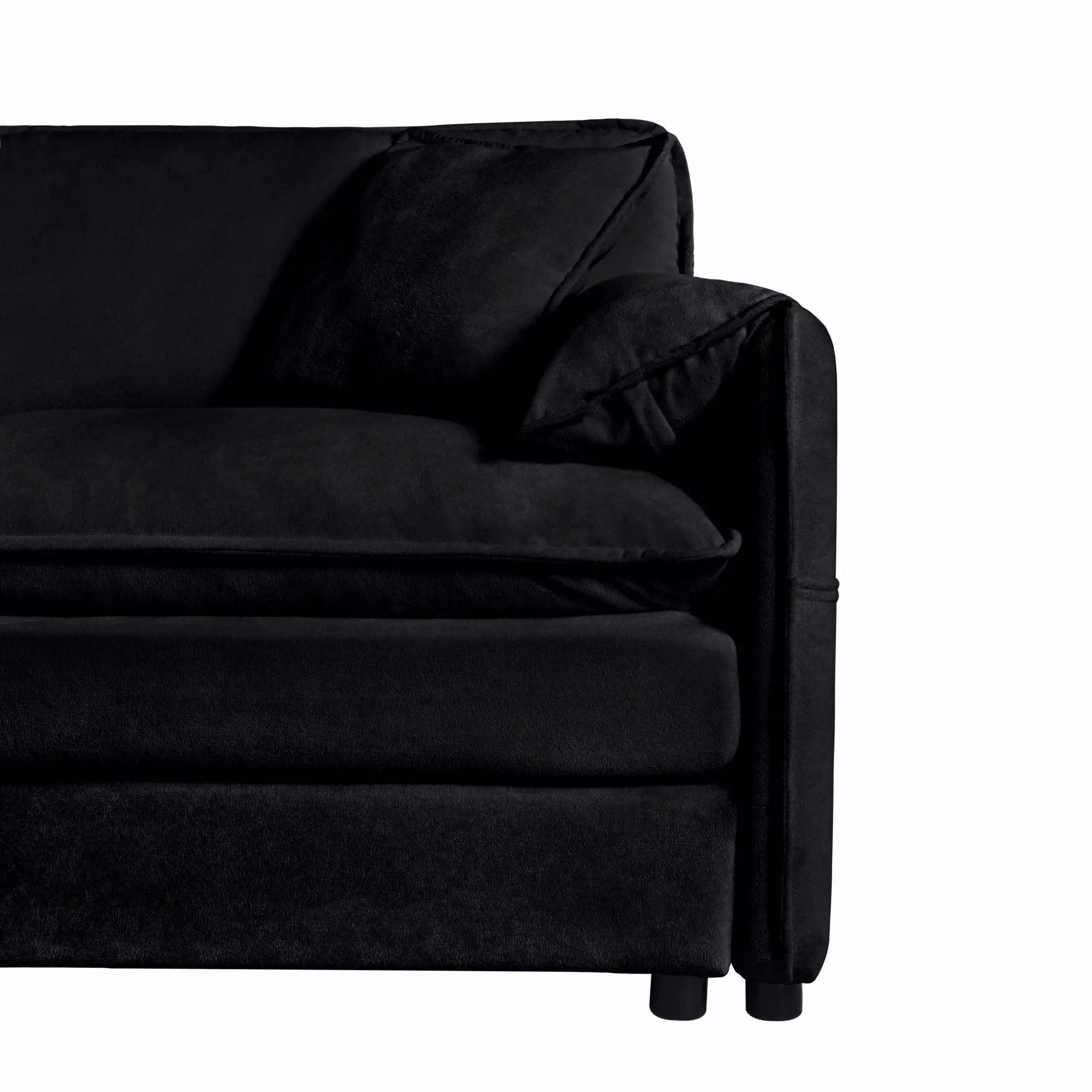 Modern Comfy Deep Seat Modular Sectional Sofa Cloud Couch With Ottoman by HouseOfZazla