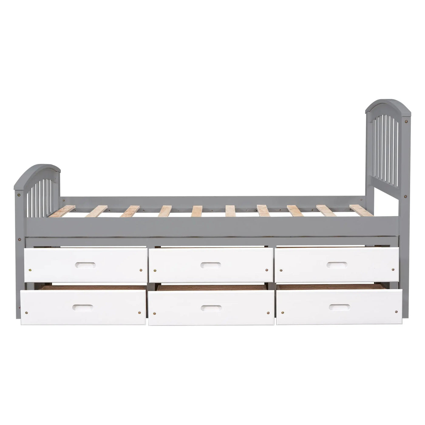 Platform Storage Bed Solid Wood Bed With 6 Drawers by HouseOfZazla