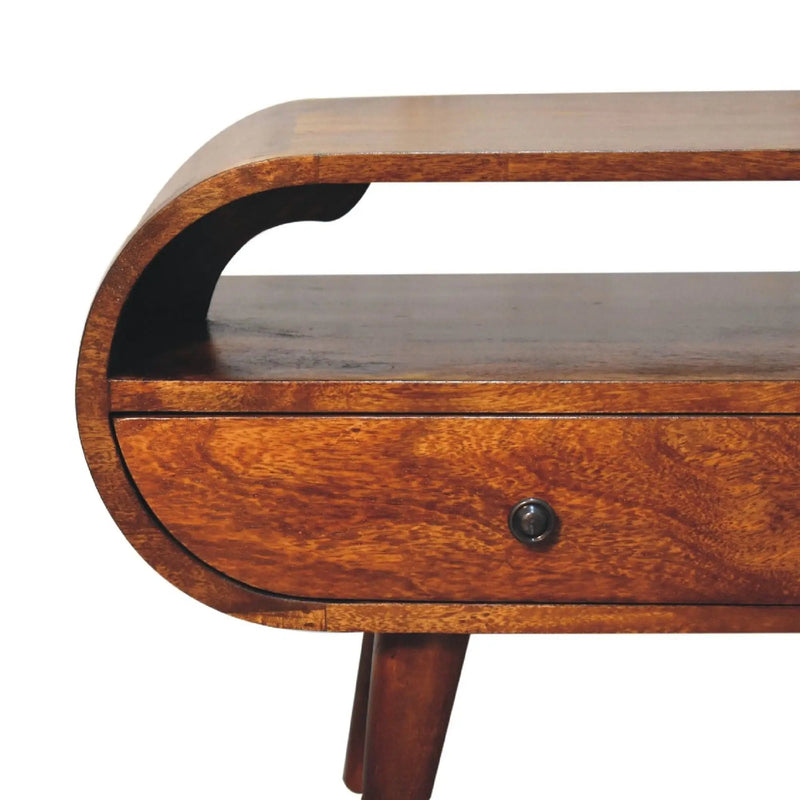 Solid Wood Circular TV Stand by HouseOfZazla