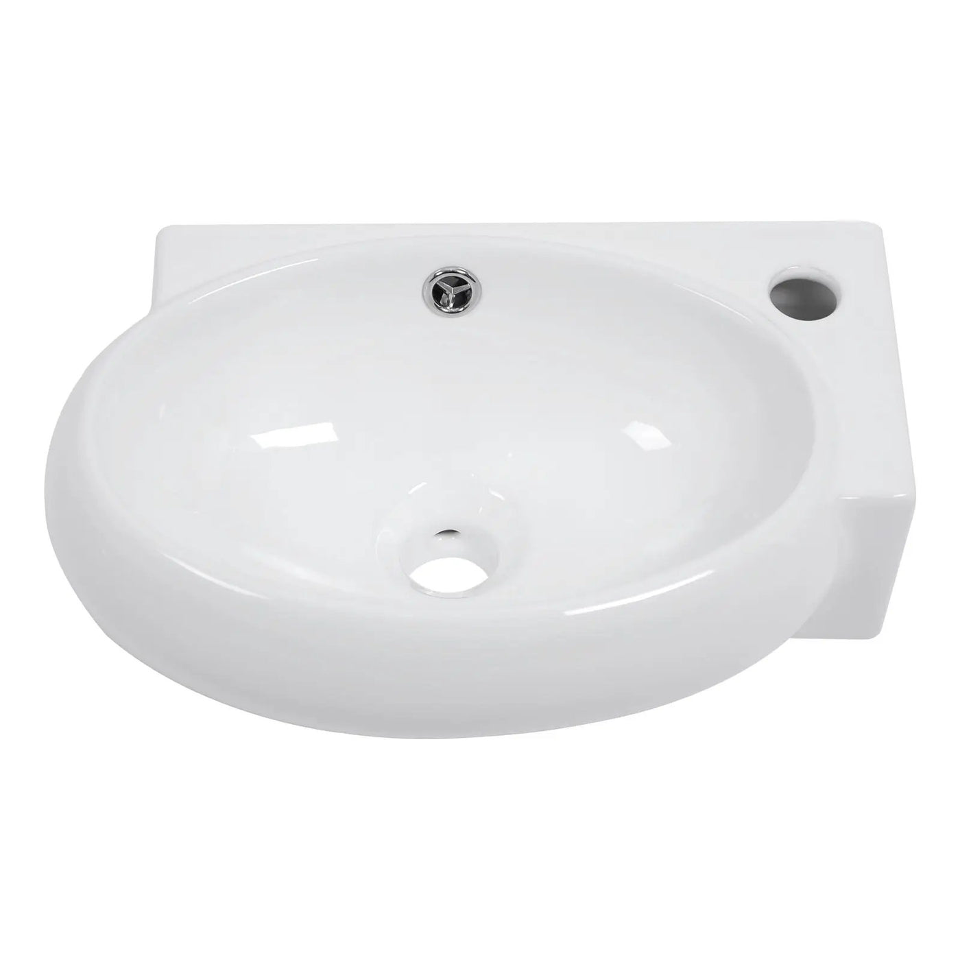 Modern Aesthetic Rectangle Wall Mount Bathroom Sink With Single Faucet Hole by HouseOfZazla