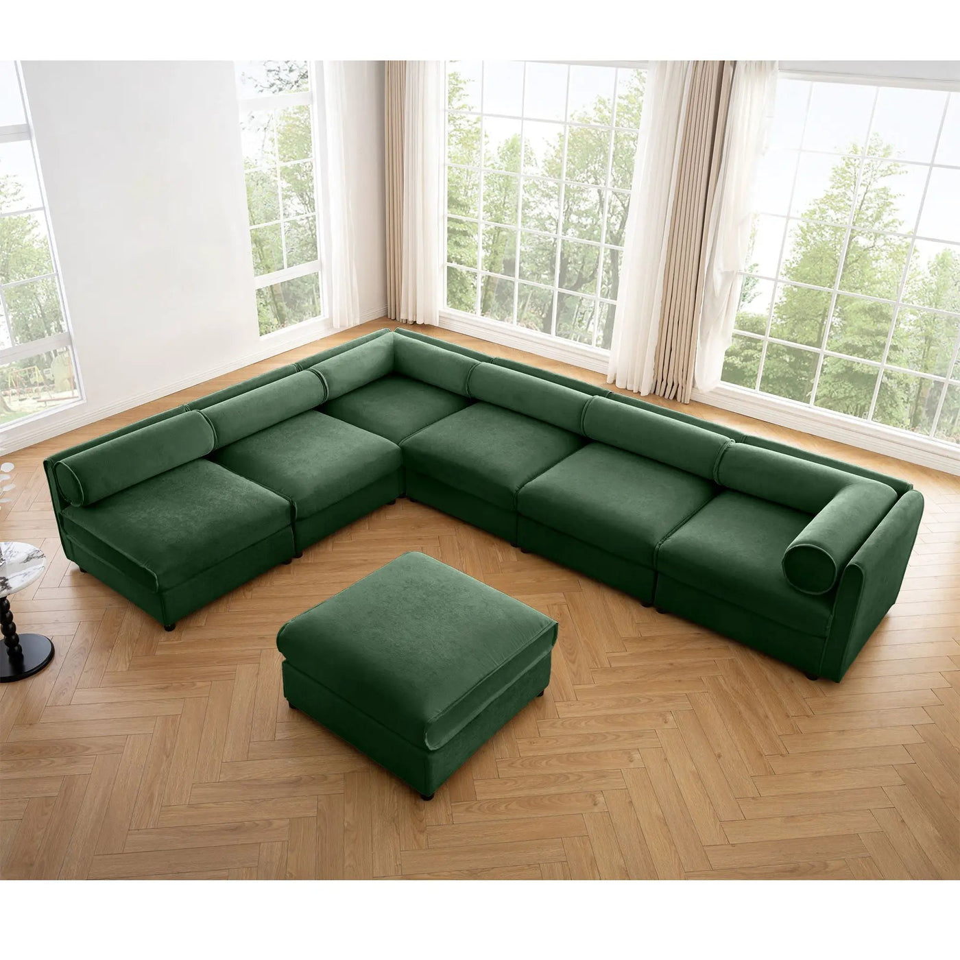Modern Modular Sectional Sofa With Storag, Contemporary Cylindrical Design by HouseOfZazla