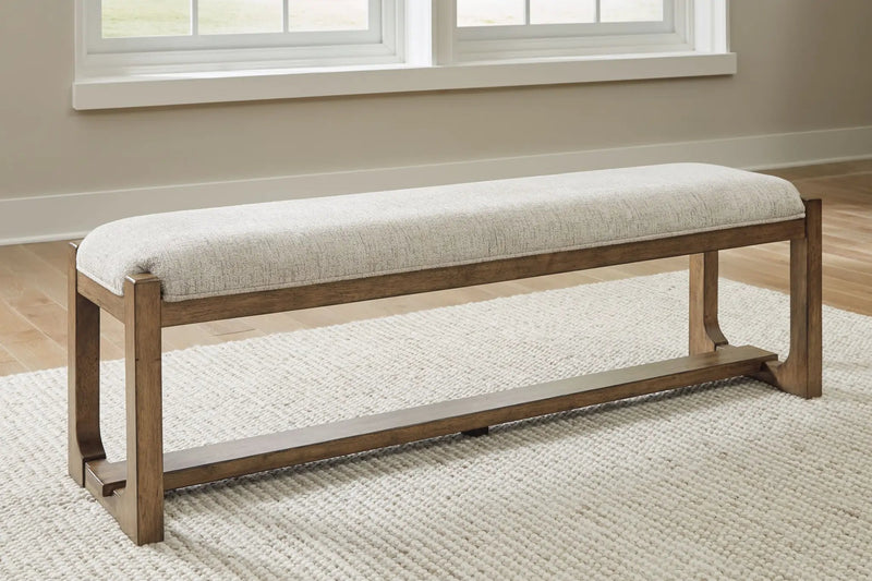 Cabalynn - Large Uph Dining Room Bench - Oatmeal / Light Brown by Unique Piece Furniture