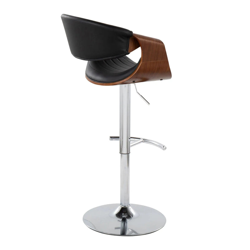 Symphony - Mid Century Modern Adjustable Barstool & Swivel With Rounded T Footrest (Set of 2) by Unique Piece Furniture