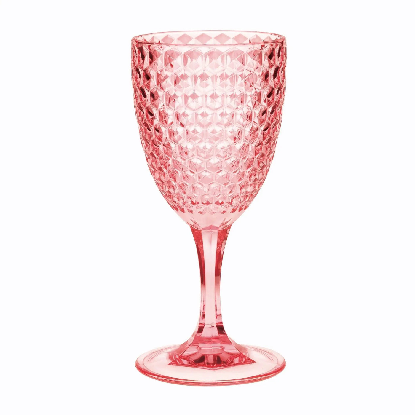 Diamond Cut Plastic Wine Glasses (Set of 4) by HouseOfZazla