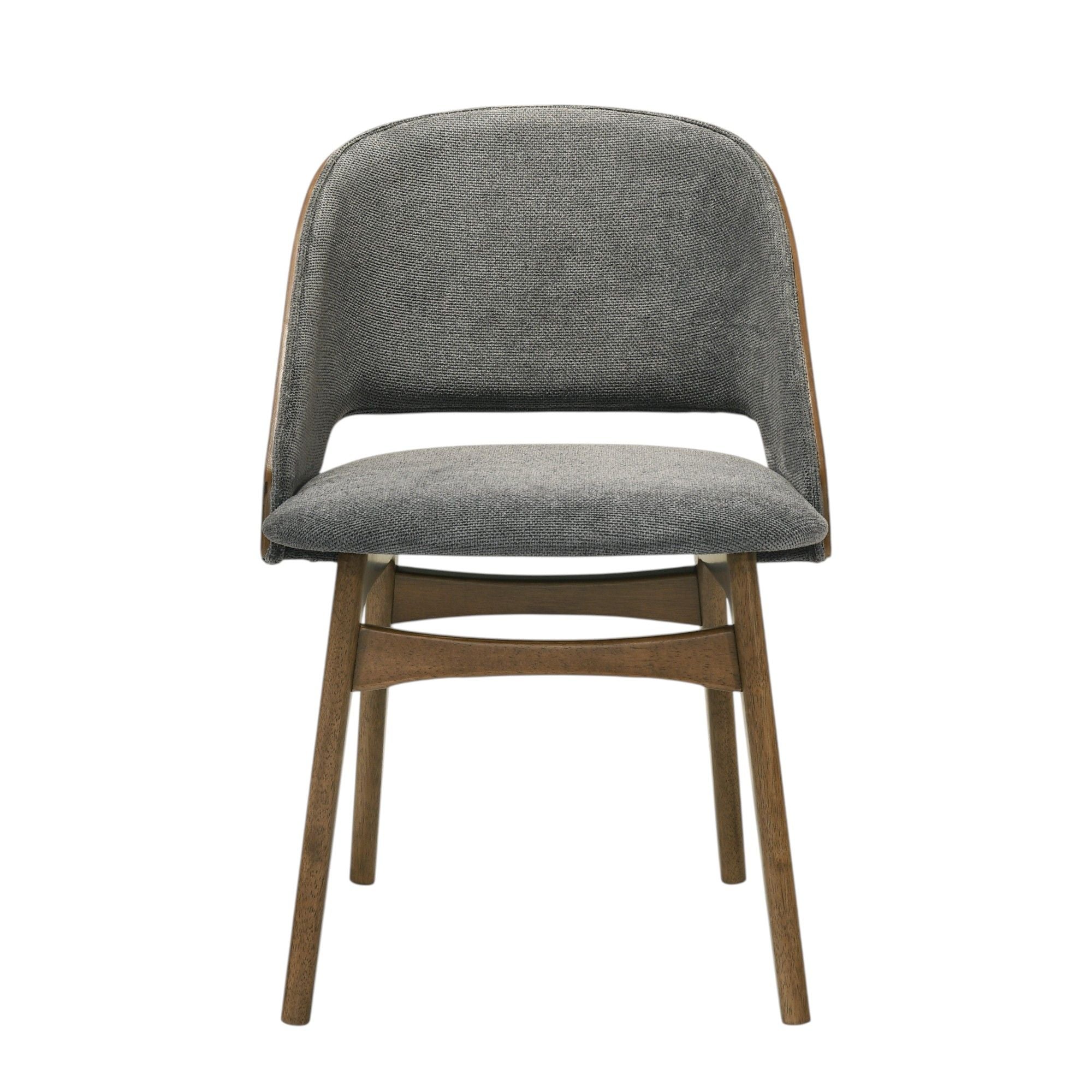 Delmon - Side Chair (Set of 2) - Gray / Walnut by HouseOfZazla