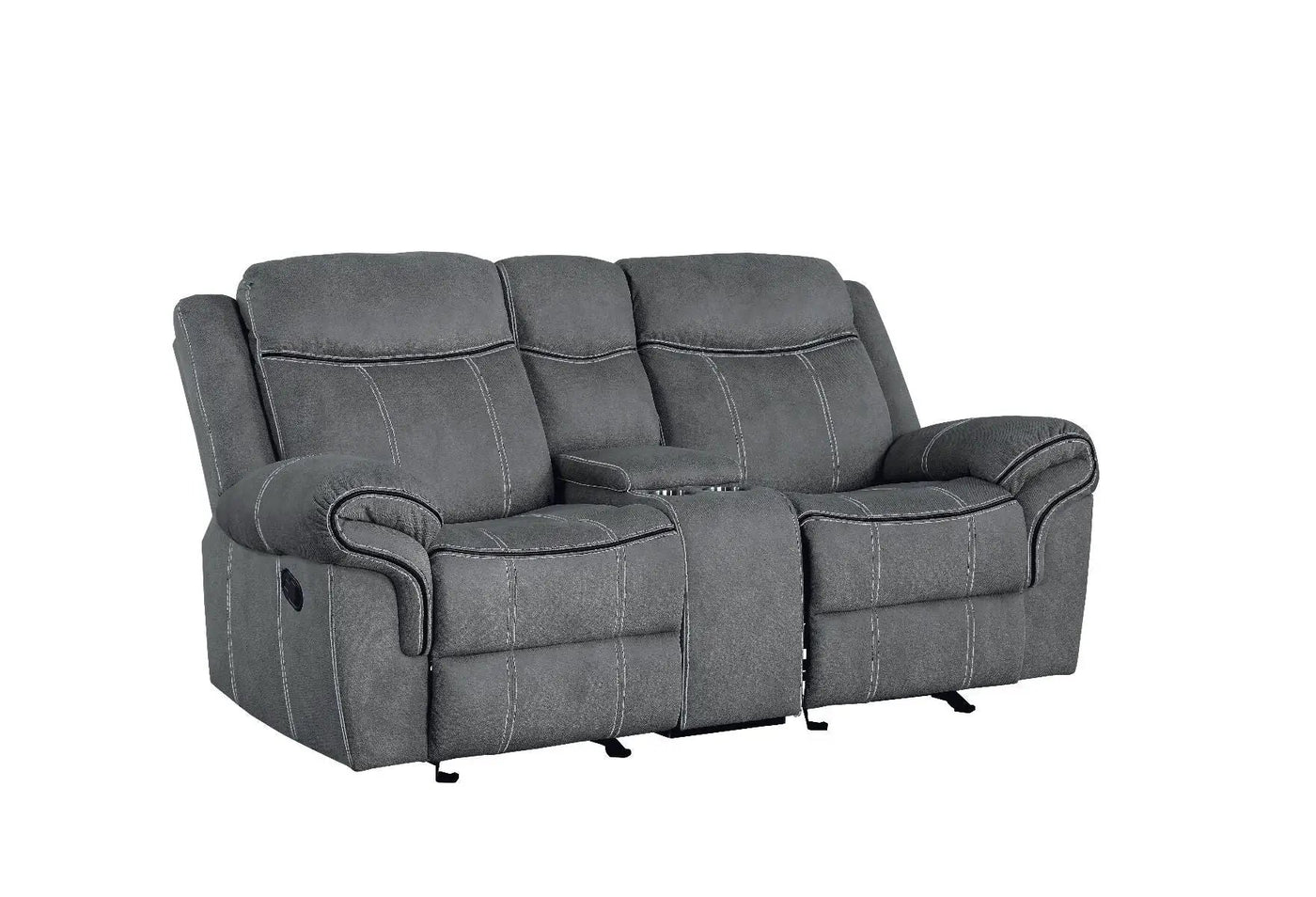 Zubaida - Loveseat w/USB Dock & Console (Glider & Motion) by Unique Piece Furniture