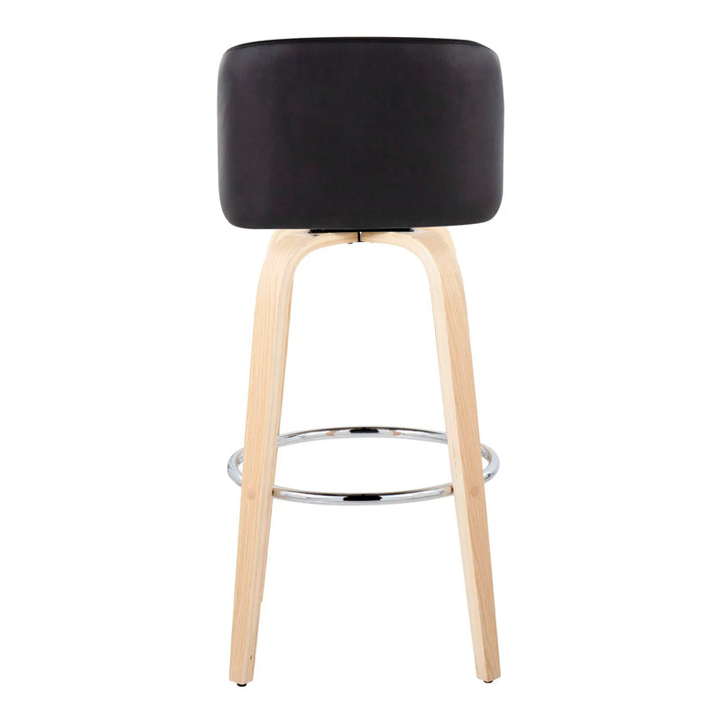 Toriano - Contemporary Fixed Height Barstool & Swivel With Round Footrest (Set of 2) by Unique Piece Furniture