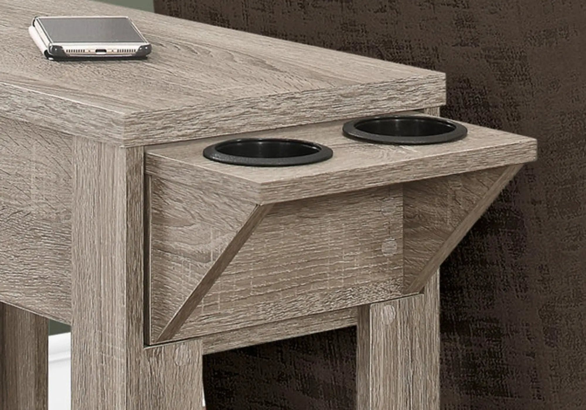 Accent Side Table, Storage, Lamp, Transitional Space-Saving Design by Unique Piece Furniture