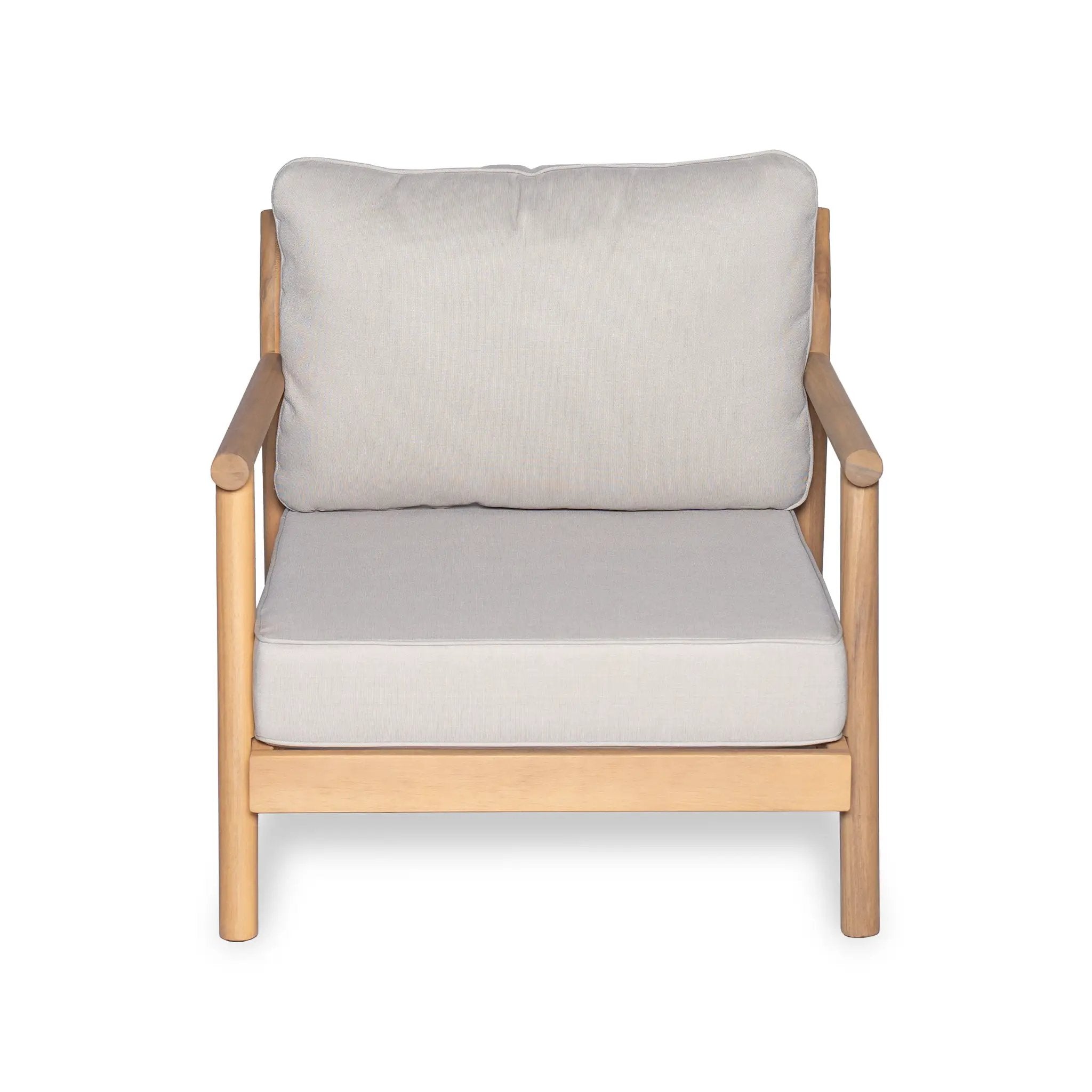 Patio Acacia Wood Chat Set, Club Chair + Coffee Table with Water-resistant Cushion by HouseOfZazla