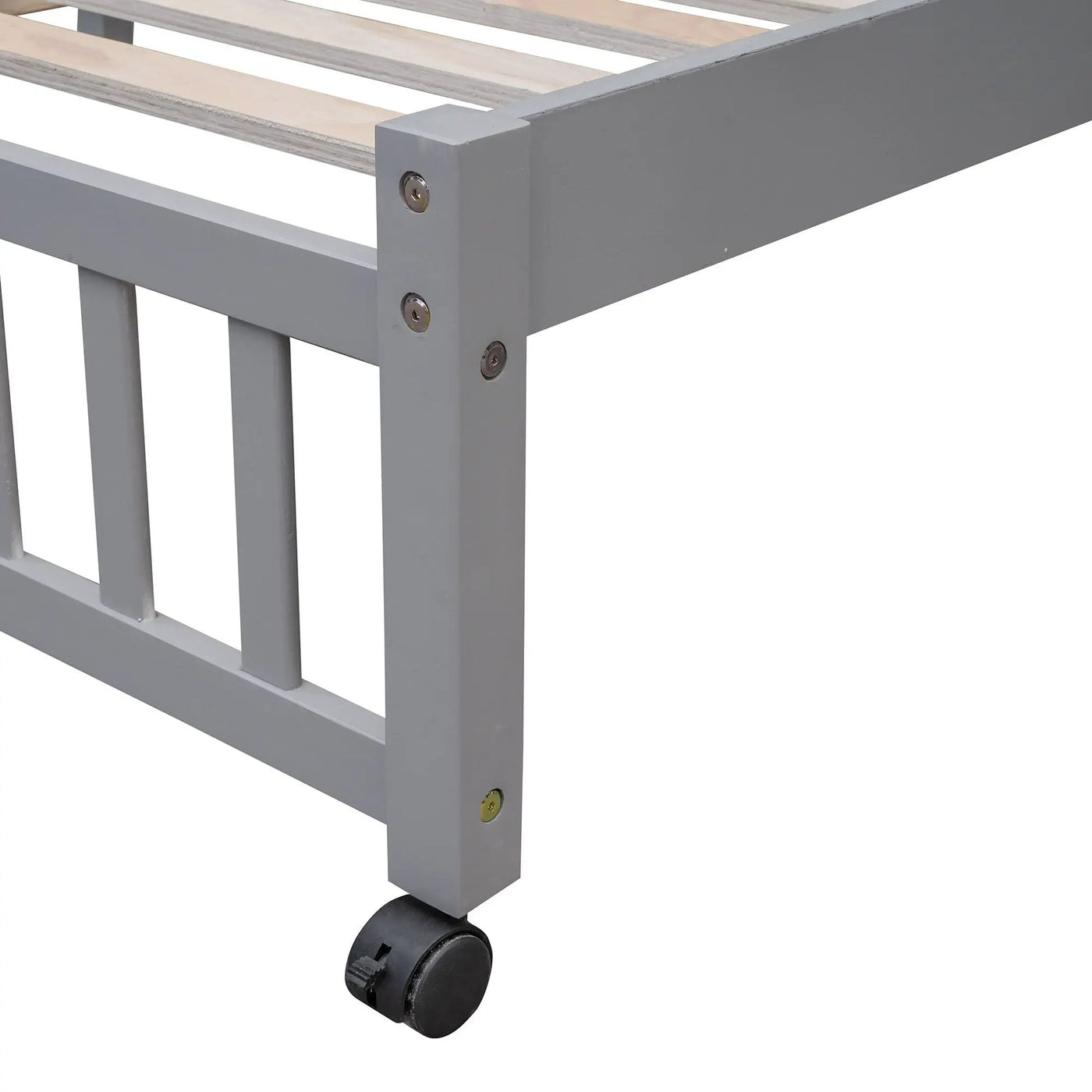 Bunk Bed With 6 Drawers And Flexible Shelves, Bottom Bed With Wheels by HouseOfZazla
