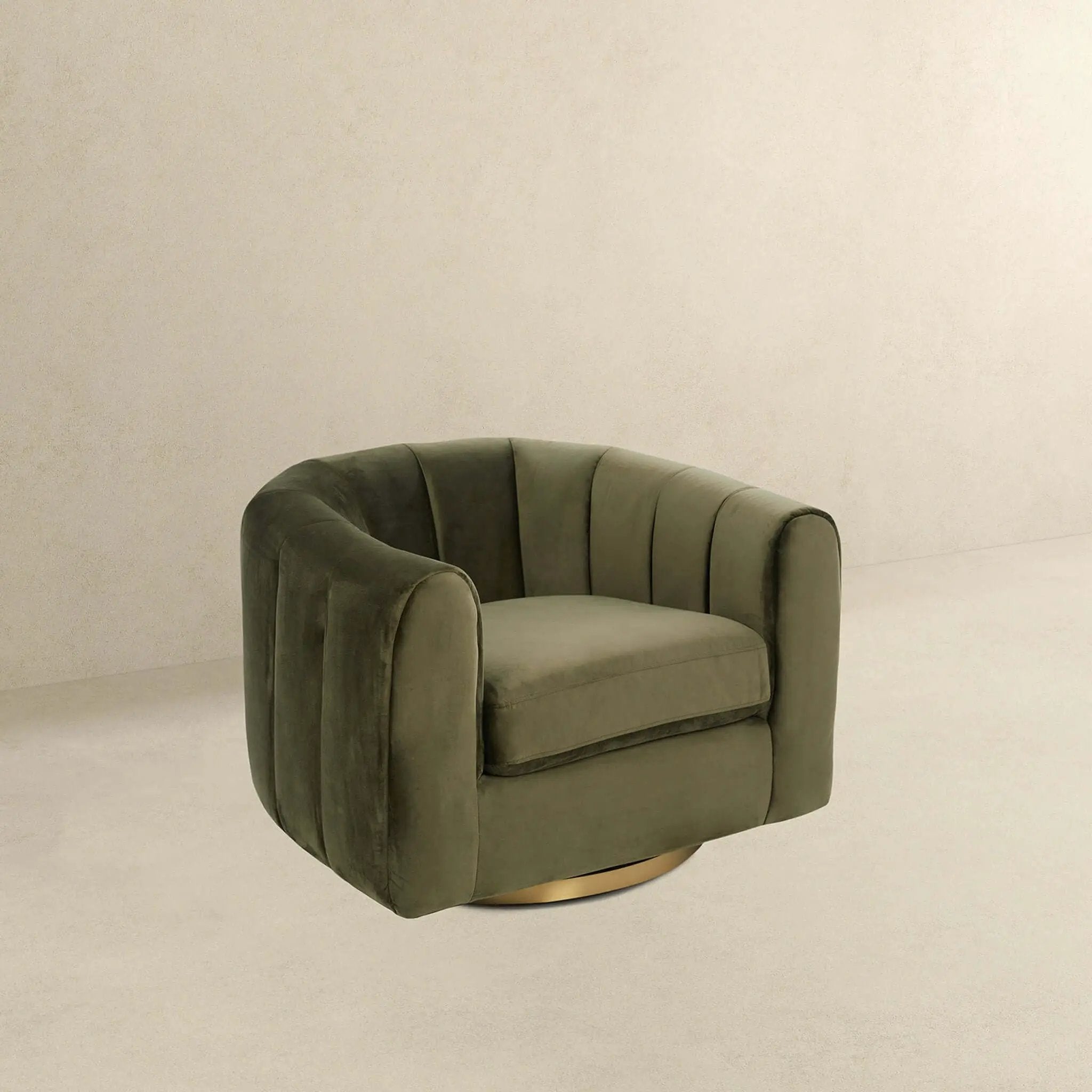 Cosey Green Velvet Swivel Chair by HouseOfZazla