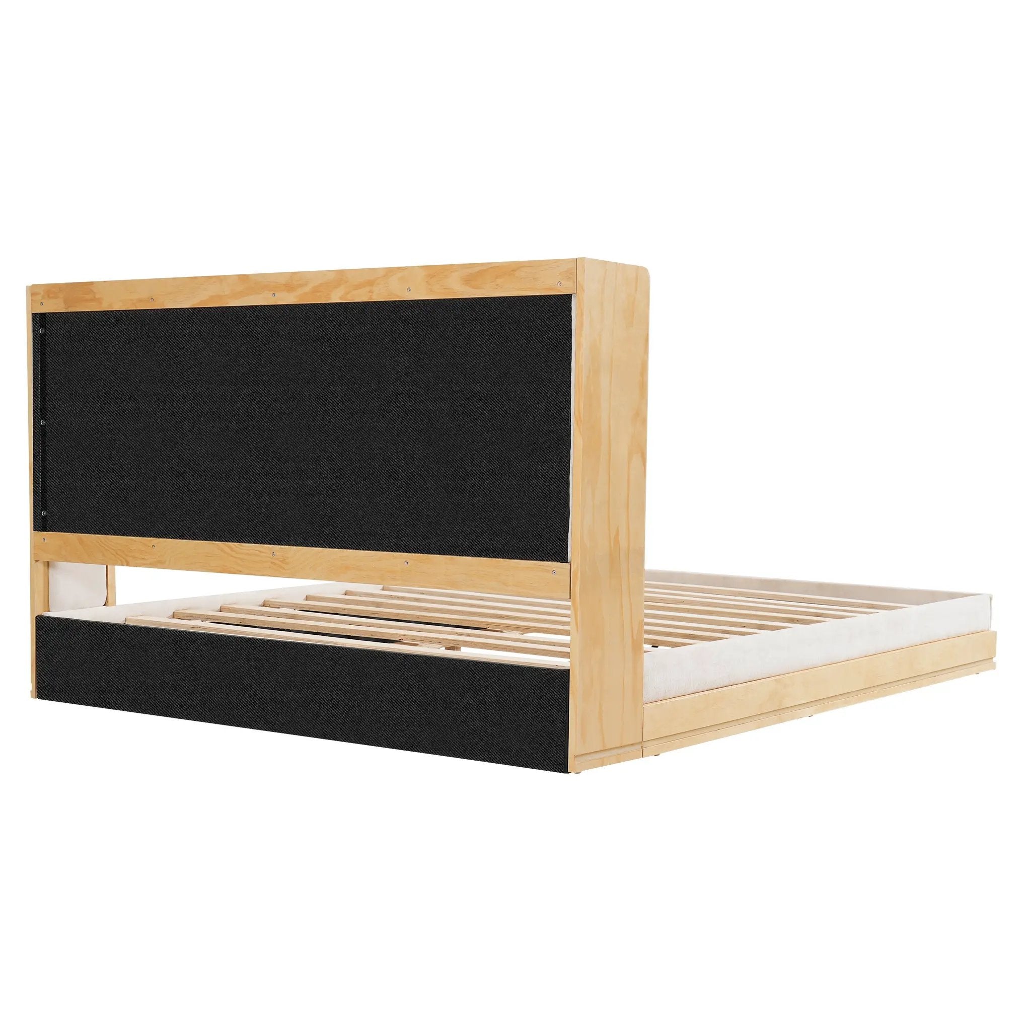 Mid-Century Modern Wood Bed Frame by HouseOfZazla