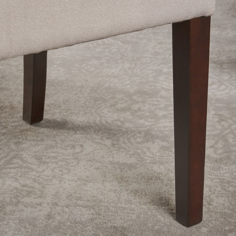 Modern Wingback Dining Chair (Set of 2) With Upholstered - Ivory by HouseOfZazla