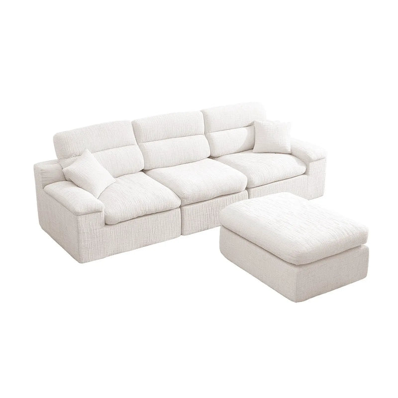 Corner Chaise Sofa With High Backrest by Unique Piece Furniture