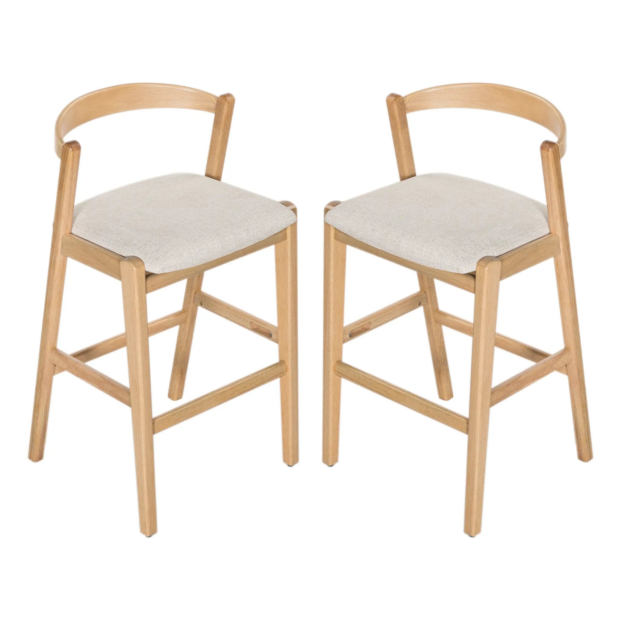 Balmain Indoor Rubberwood Barstool by HouseOfZazla