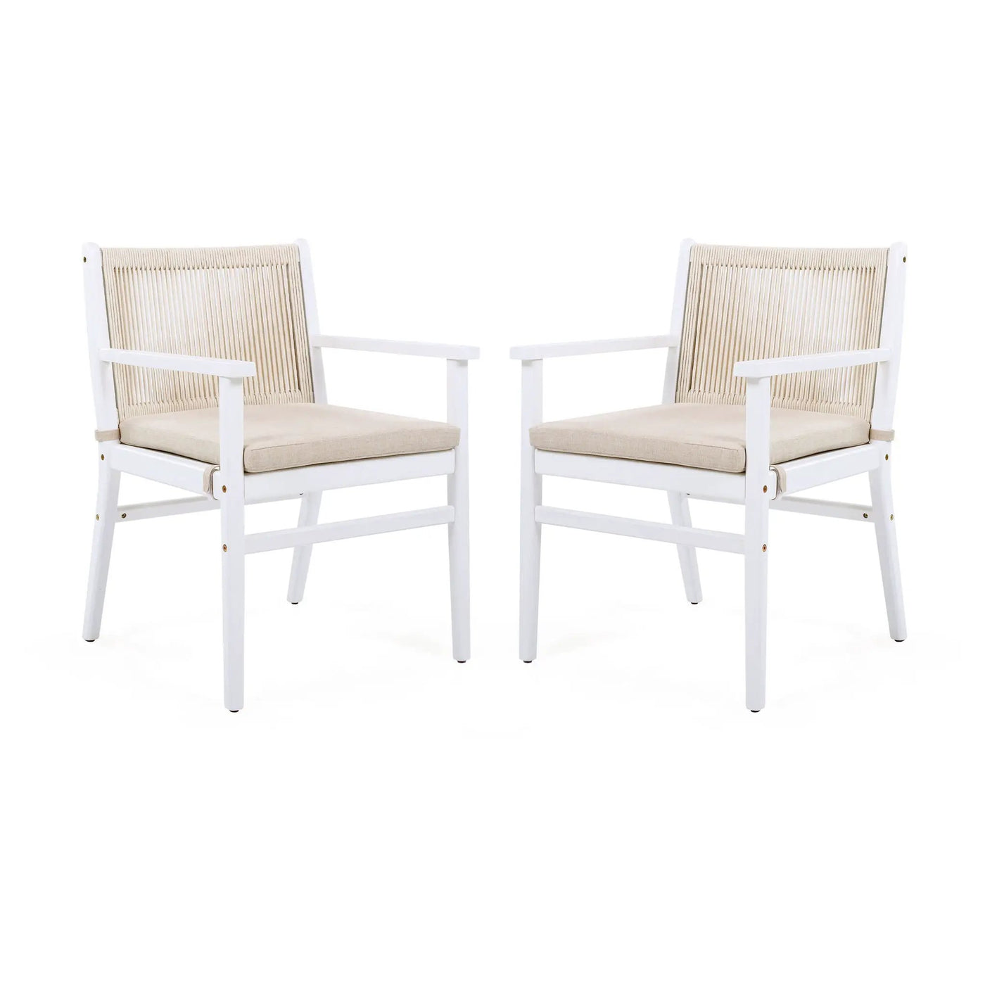Outdoor Acacia Wood Patio Dining Armchair (Set of 2) by HouseOfZazla