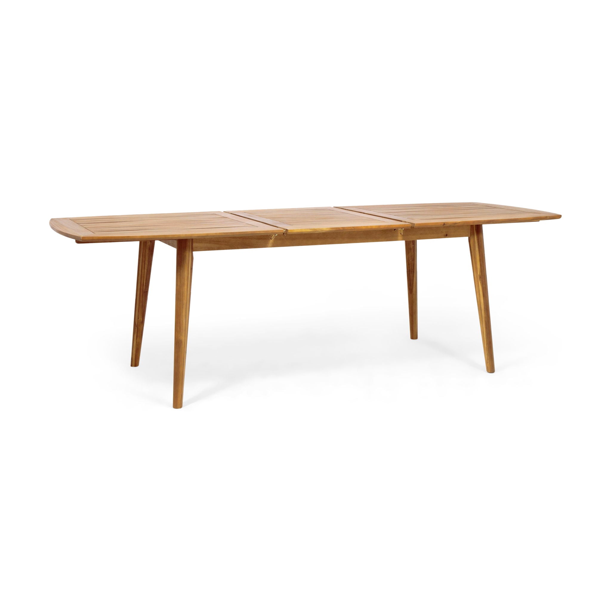 Placidity Outdoor Expandable Dining Table with Slatted Tabletop and Tapered Legs by HouseOfZazla