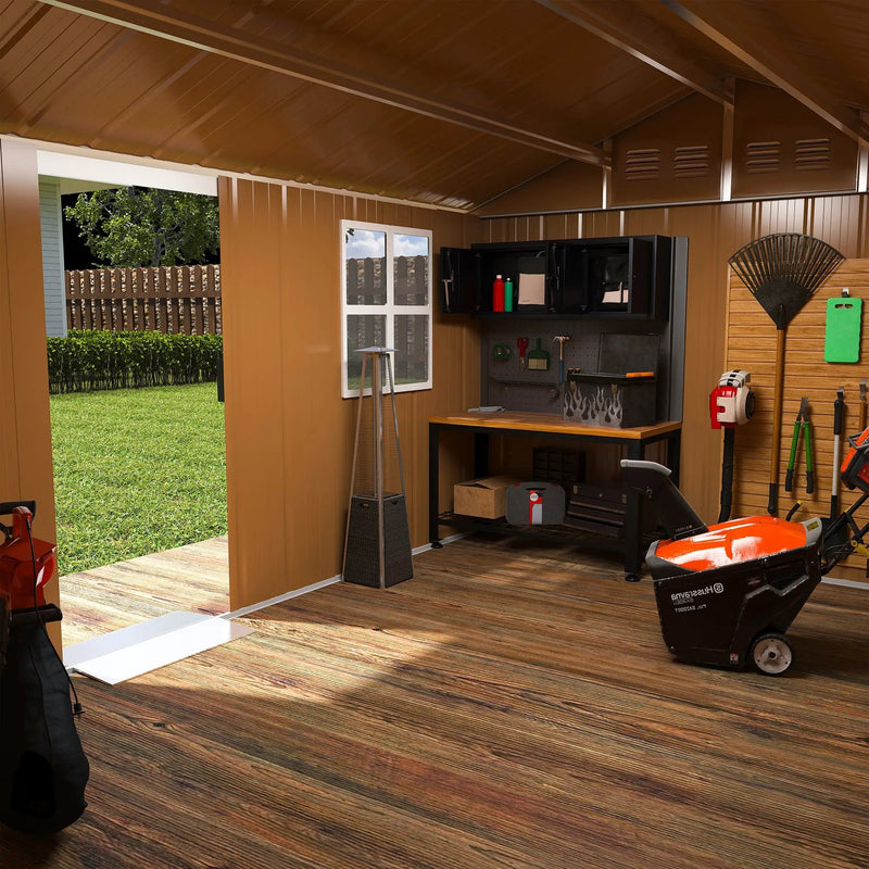 12x8 FT Heavy-Duty Metal Storage Shed by HouseOfZazla