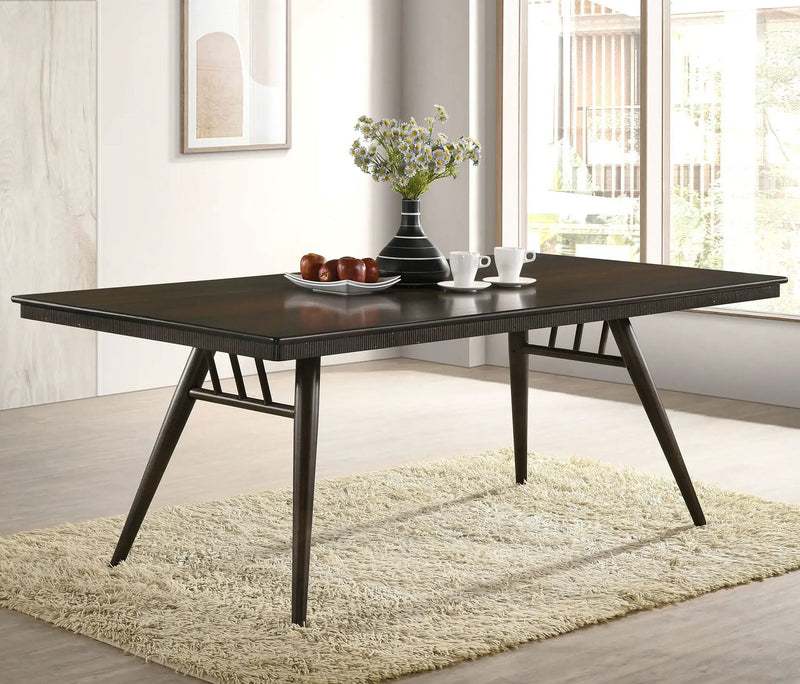 Wes Rectangular 80-inch Wood Dining Table Dark Walnut by Unique Piece Furniture
