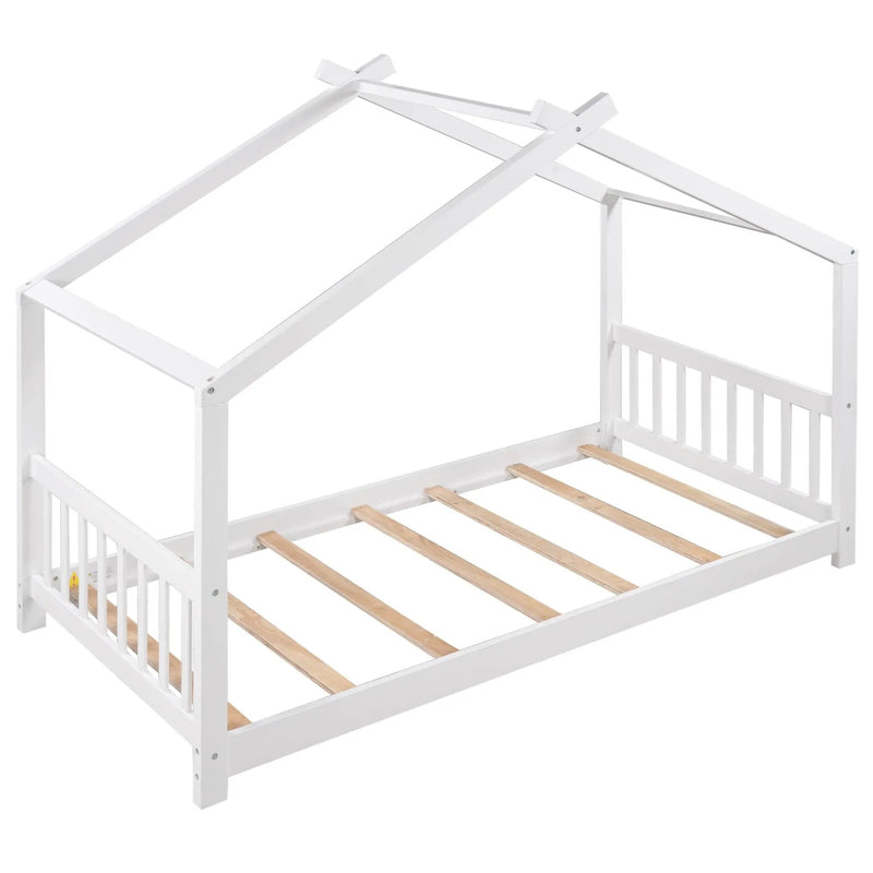 House Platform Bed With Headboard And Footboard, Roof Design by Unique Piece Furniture