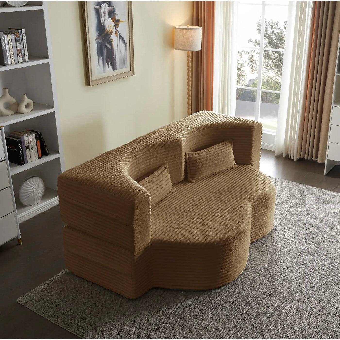 Floor Convertible Sleeper Sofa Bed With 2 Pillows by HouseOfZazla