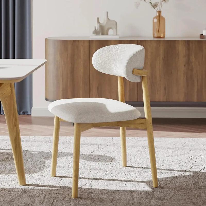 Set of 2 Solid Ash Wood Dining Chairs by HouseOfZazla