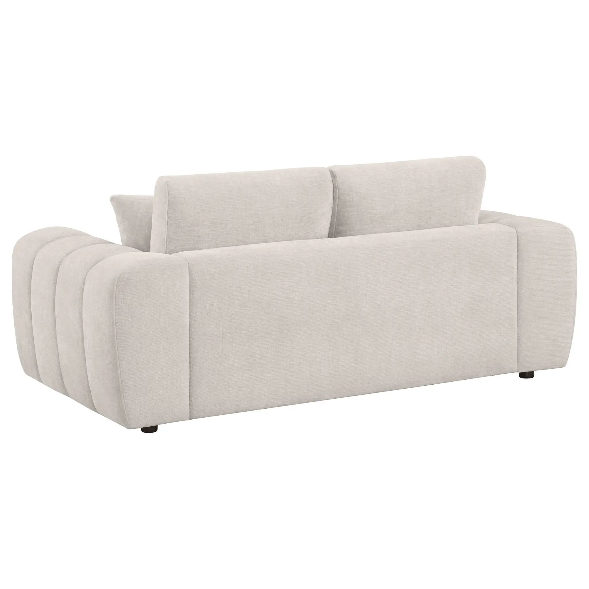 Burnett 2-piece Chenille Upholstered Sofa Set Ivory by Unique Piece Furniture