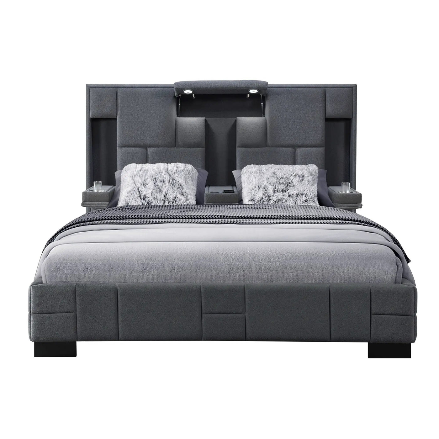 Yaris - Contemporary Bed With Wireless Charging And LED Lights by HouseOfZazla