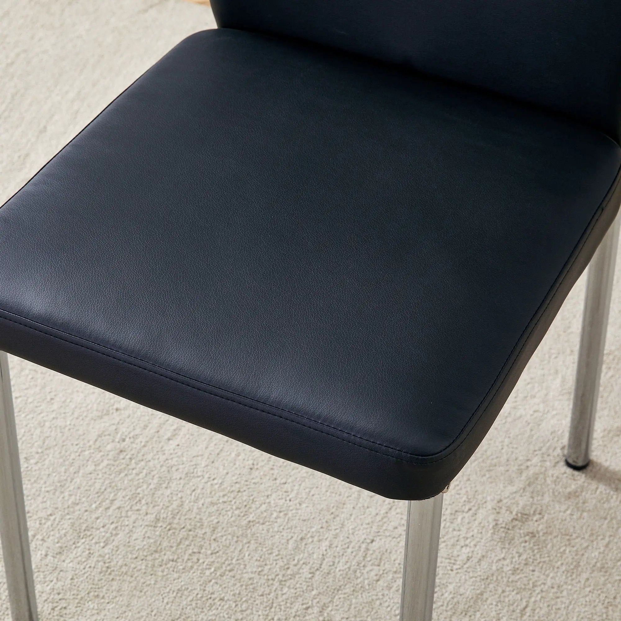 Luxury Simple High Resilience Dining Chair With Metal Legs by Unique Piece Furniture