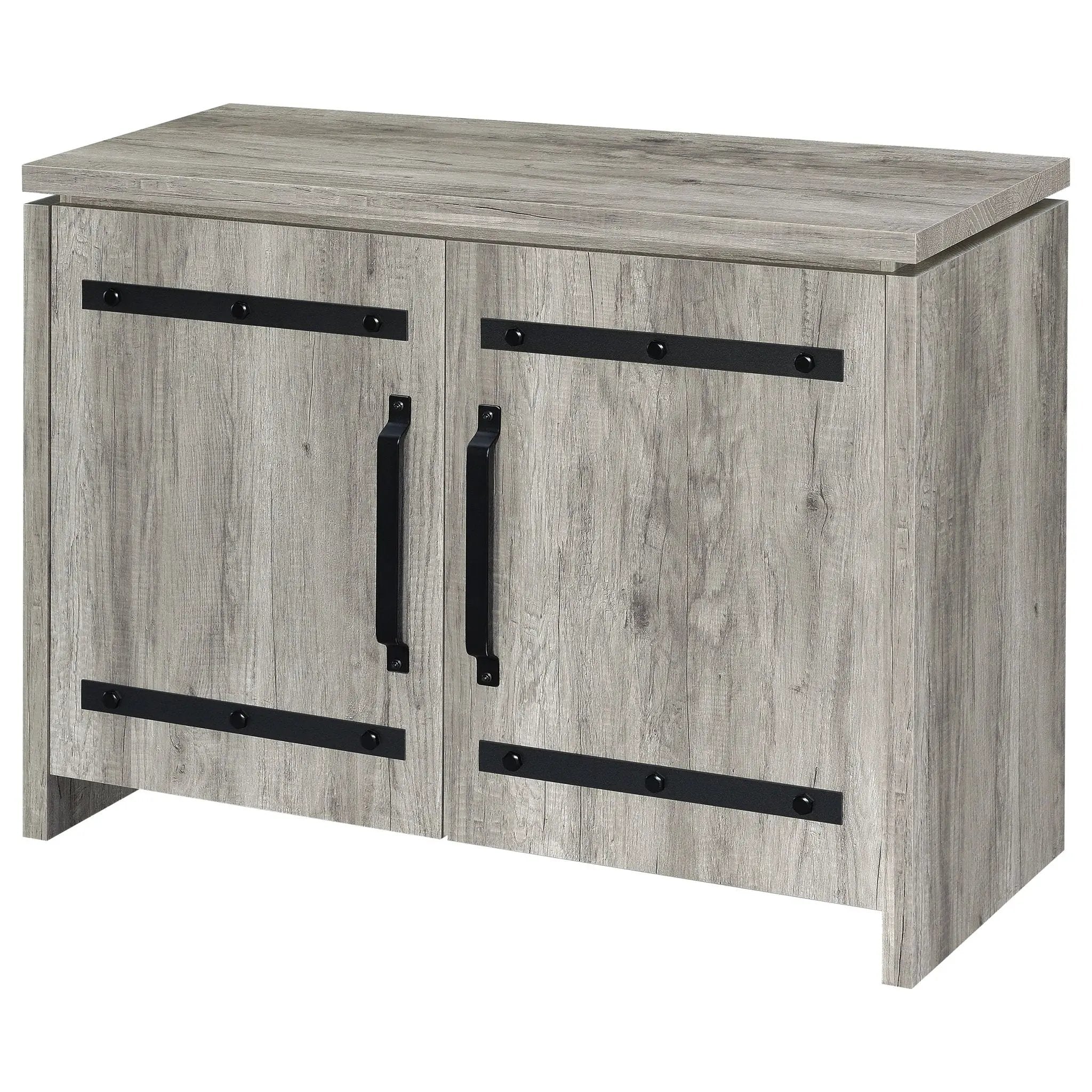 Enoch 2-door Engineered Wood Accent Cabinet Grey Driftwood by Unique Piece Furniture