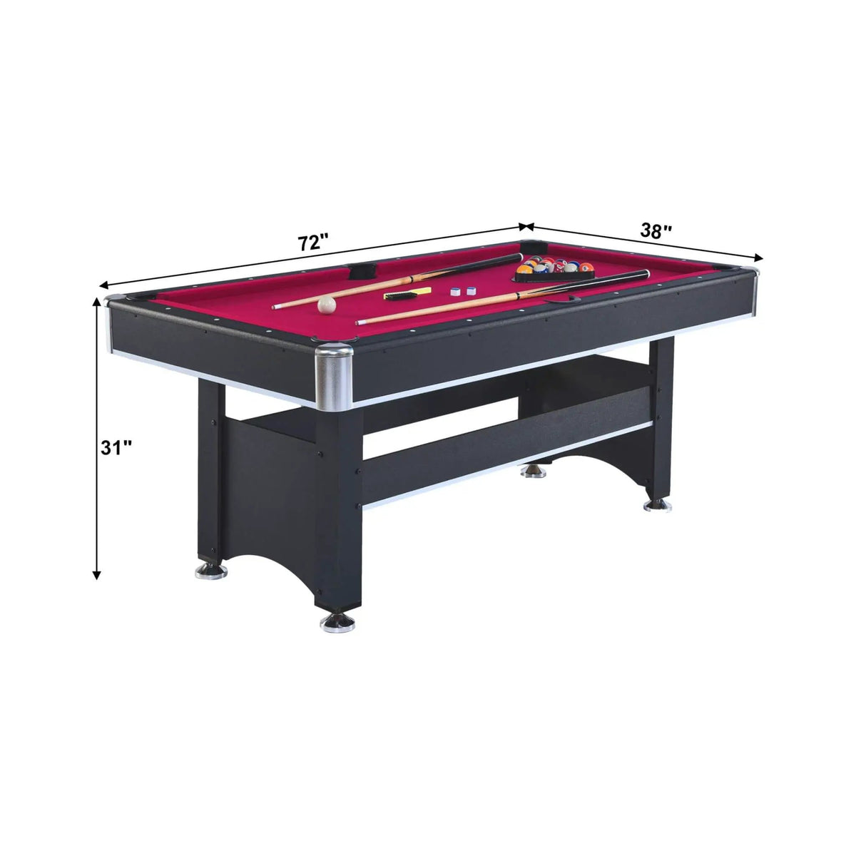 6FT Premium Wooden Multifunctional Pool Table With Table Tennis Top (SAK62741) by SAKSBY WHOLESALE