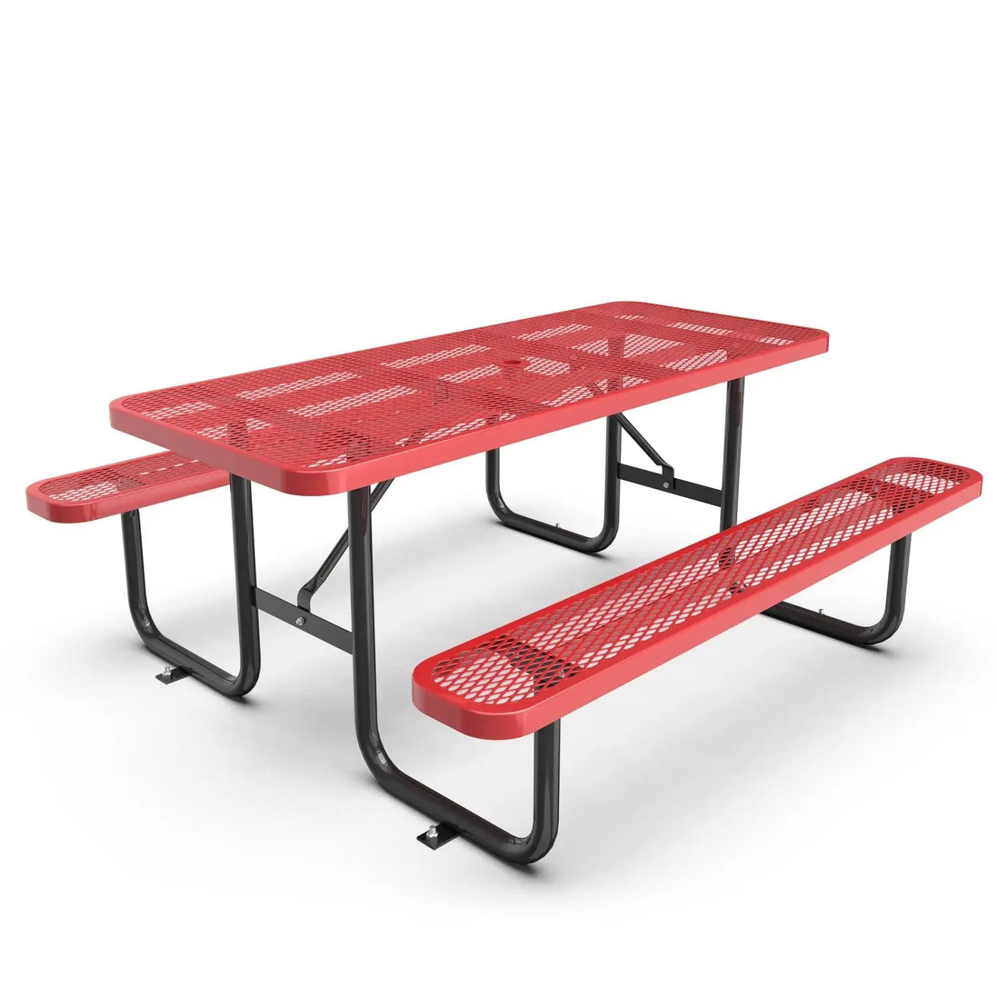 6 ft Metal Picnic Tables for Outdoors, Rectangle Coated Steel Patio Furniture Set by Chery Industrial