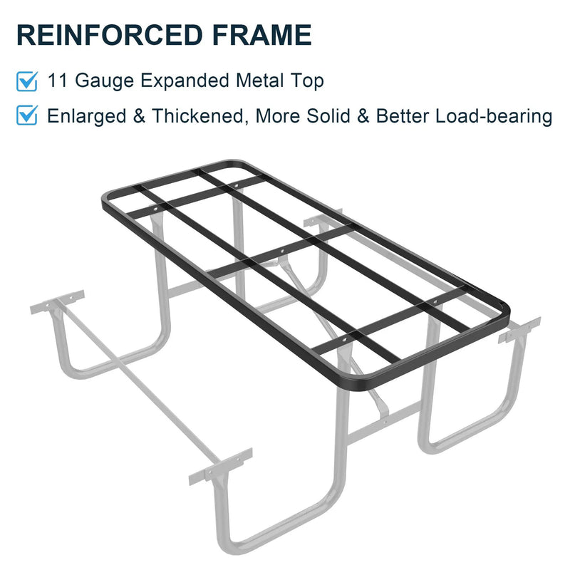6 ft Metal Picnic Tables for Outdoors by Chery Industrial