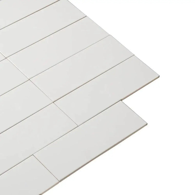 White 4x12 Polished Ceramic Subway Tile (34 pack, 10.4 sq ft/case) by Apollo Tile