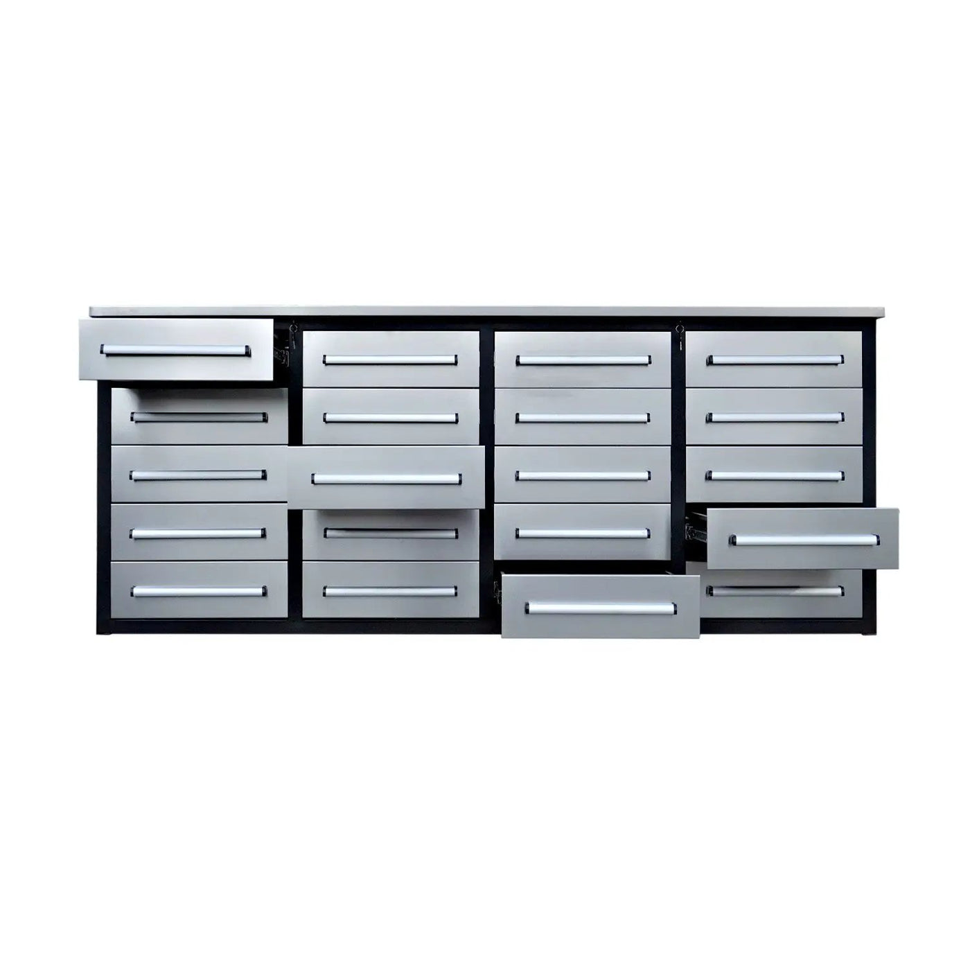 7ft Heavy Duty Garage Workbench Cabinet with 20 Drawers by Chery Industrial