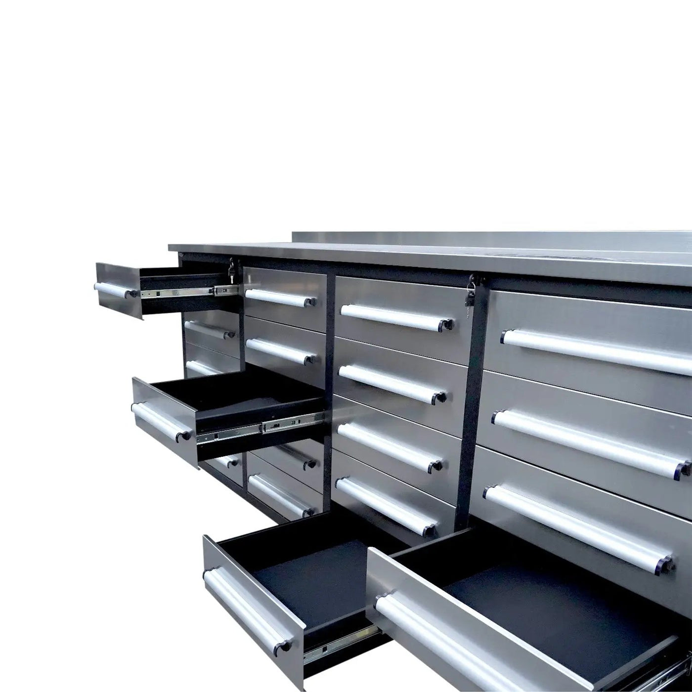 7ft Heavy Duty Garage Workbench Cabinet with 20 Drawers by Chery Industrial