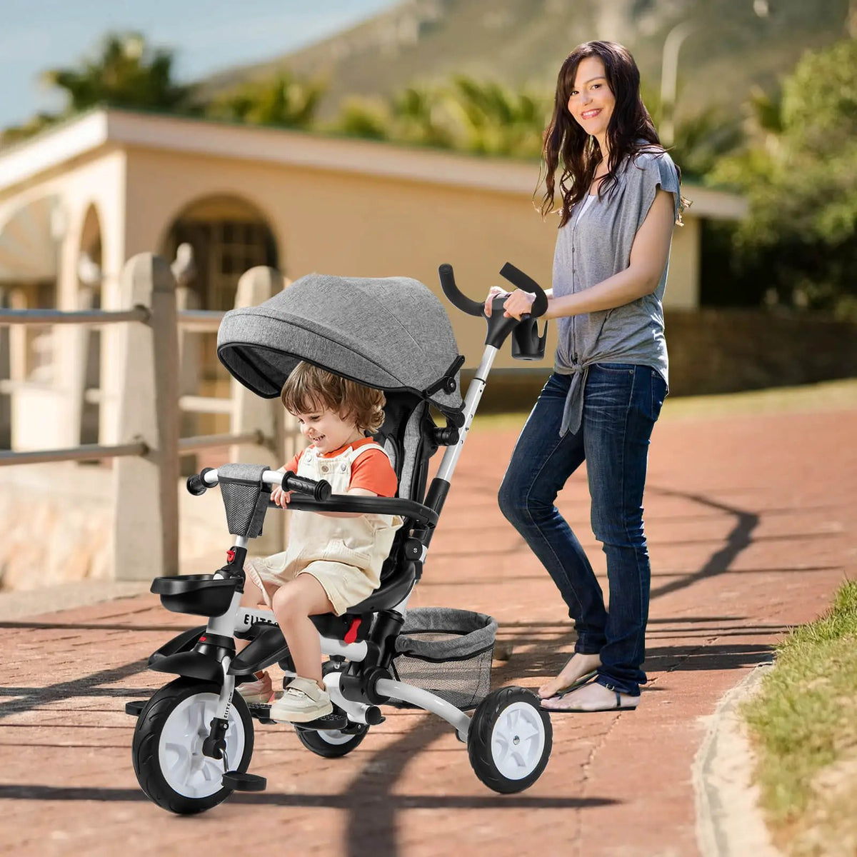 7-in-1 Detachable Baby Stroller with Canopy and Safety Harness, photo 20 of 32