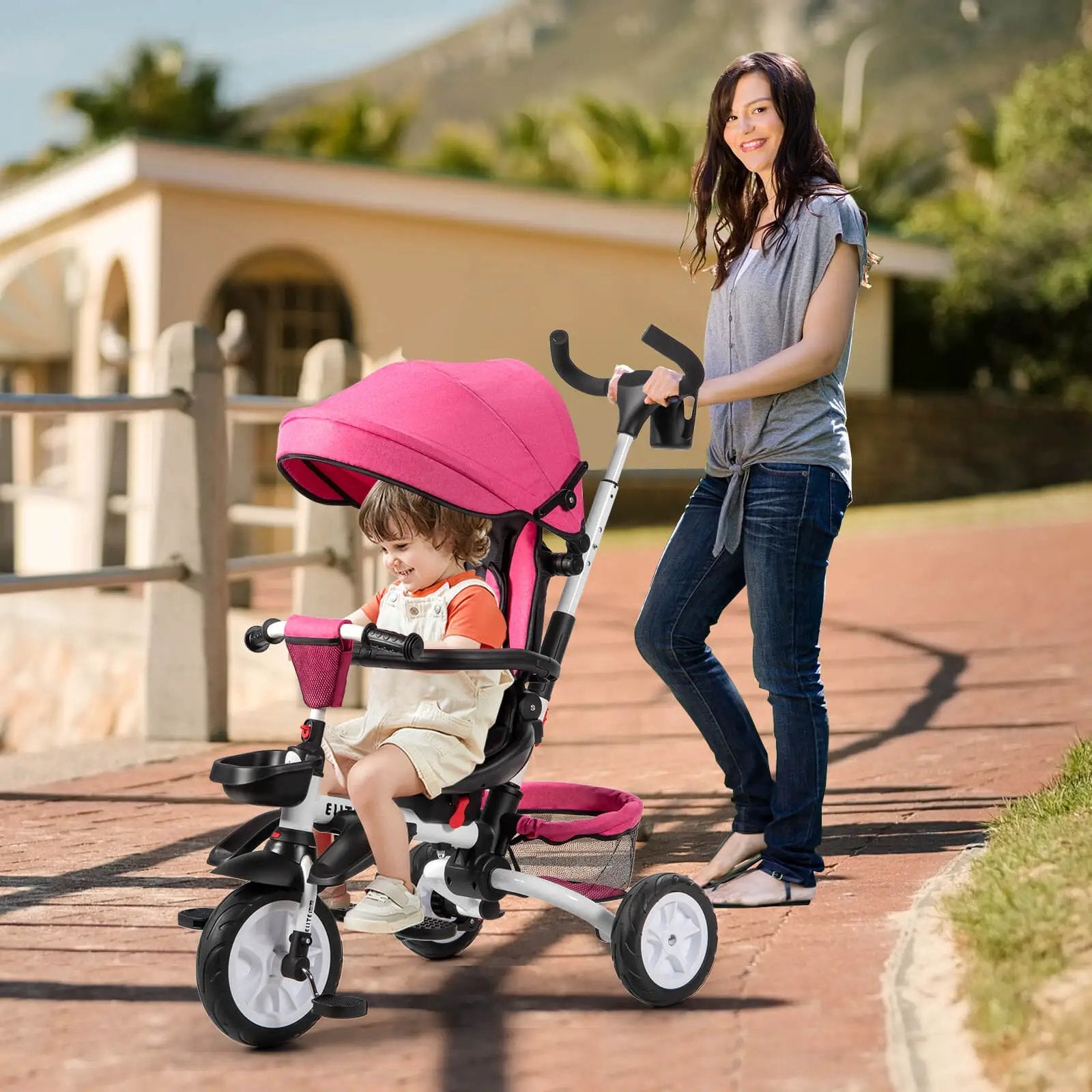 7-in-1 Detachable Baby Stroller with Canopy and Safety Harness by DirectDeals