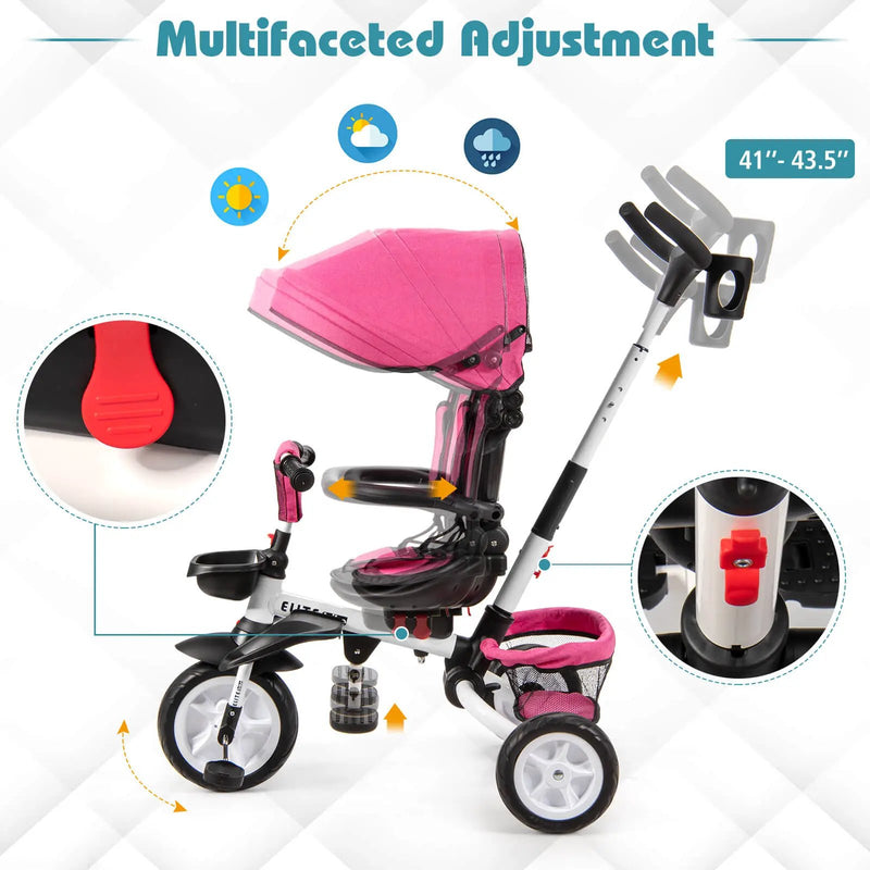 7-in-1 Detachable Baby Stroller with Canopy and Safety Harness by DirectDeals