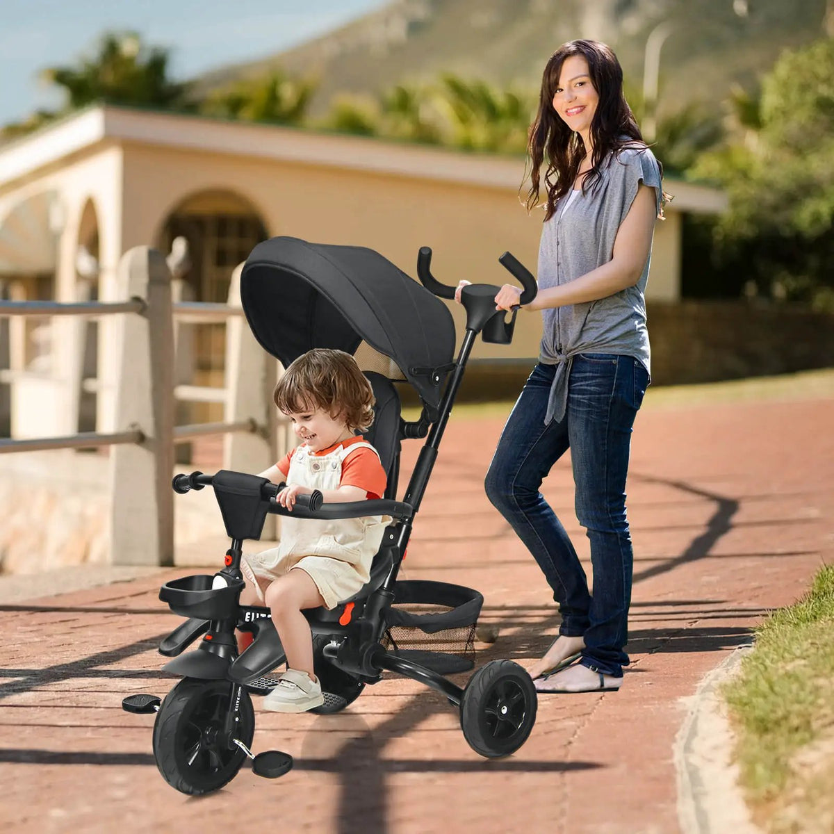 7-in-1 Detachable Baby Stroller with Canopy and Safety Harness, photo 18 of 32