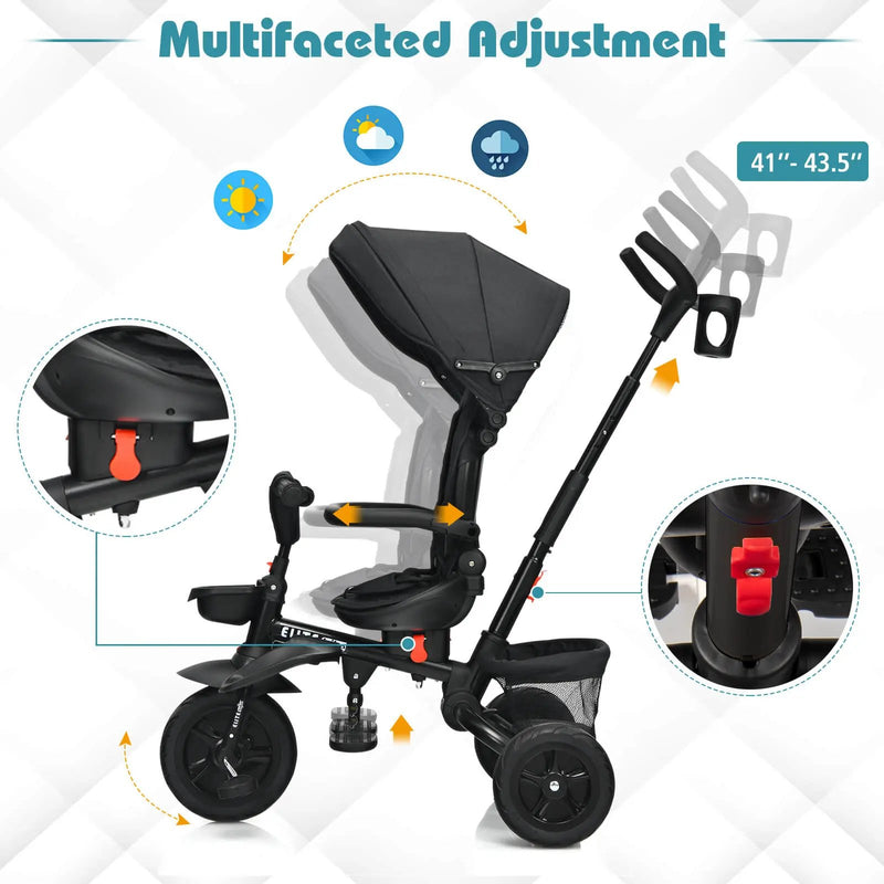 7-in-1 Detachable Baby Stroller with Canopy and Safety Harness by DirectDeals