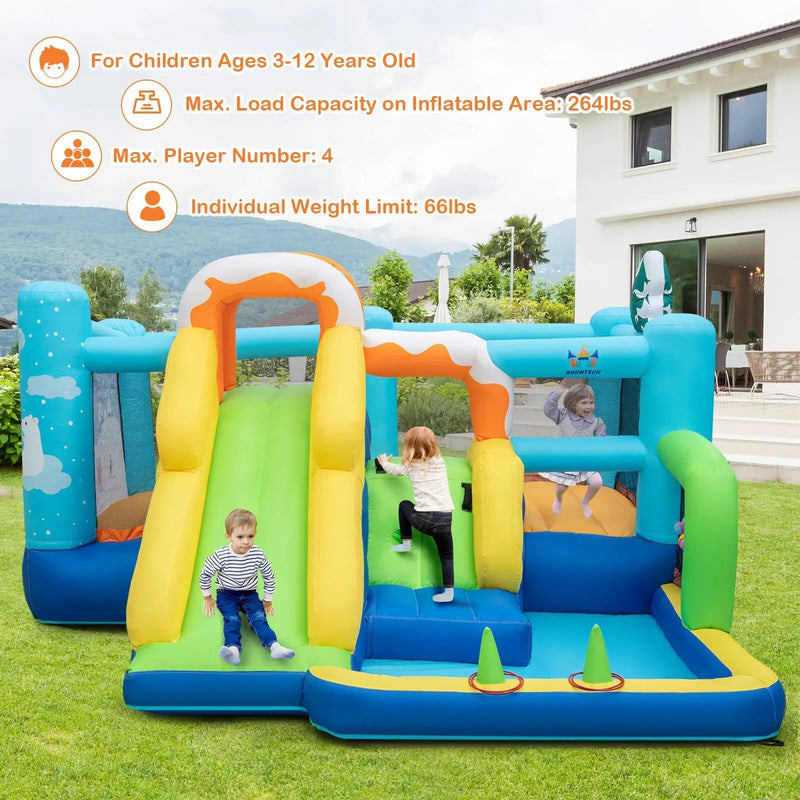7-in-1 Kids Inflatable Bounce House with Jumping Area without Blower by DirectDeals